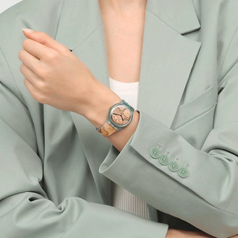 Swatch,Originals 34mm,34mm,Plastic,Multi-Color,Quartz,Sapphire,Crystal Glass,Round,GZ360