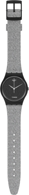 Swatch,Other 34mm,34mm,Bio-sourced,Black,Quartz,Sapphire,Crystal Glass,Round,SO28B105