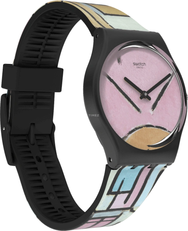 Swatch,Originals 34mm,34mm,Plastic,Pink,Closed,GZ350