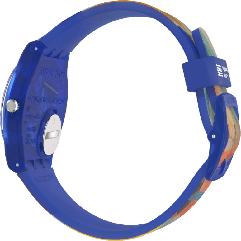 Swatch,Originals 34mm,34mm,Plastic,Multi-Color,Quartz,Sapphire,Crystal Glass,Round,GZ712