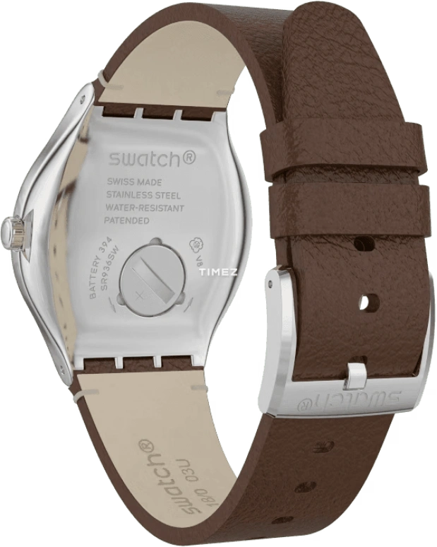 Swatch,IRONY 42.70mm,42.70mm,Stainless Steel,Silver White,Quartz,Day,Tonneau,YWS443
