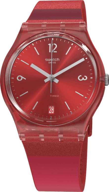 Swatch,Originals 34x39.20mm,34x39.20mm,Plastic,Red,GR406