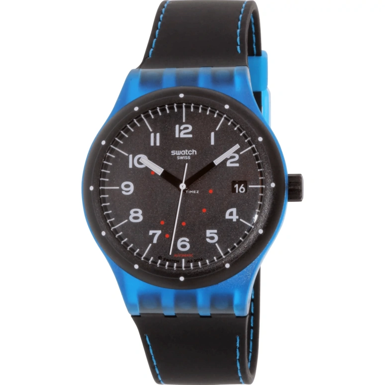 Swatch,Sistem 51 42mm,42mm,Plastic,Black,Automatic,Day,90hours,SUTS402