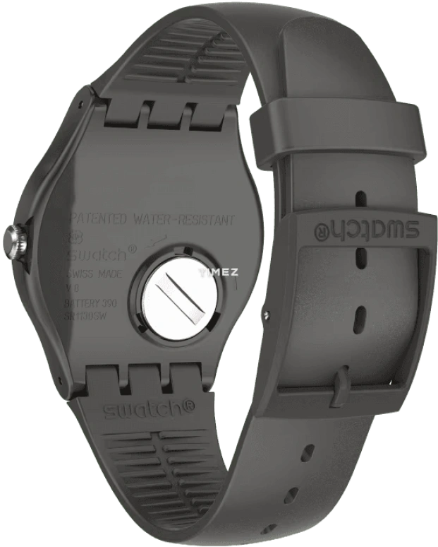 Swatch,Originals 41mm,41mm,Plastic,Black,Quartz,Day,Tonneau,SUOB404