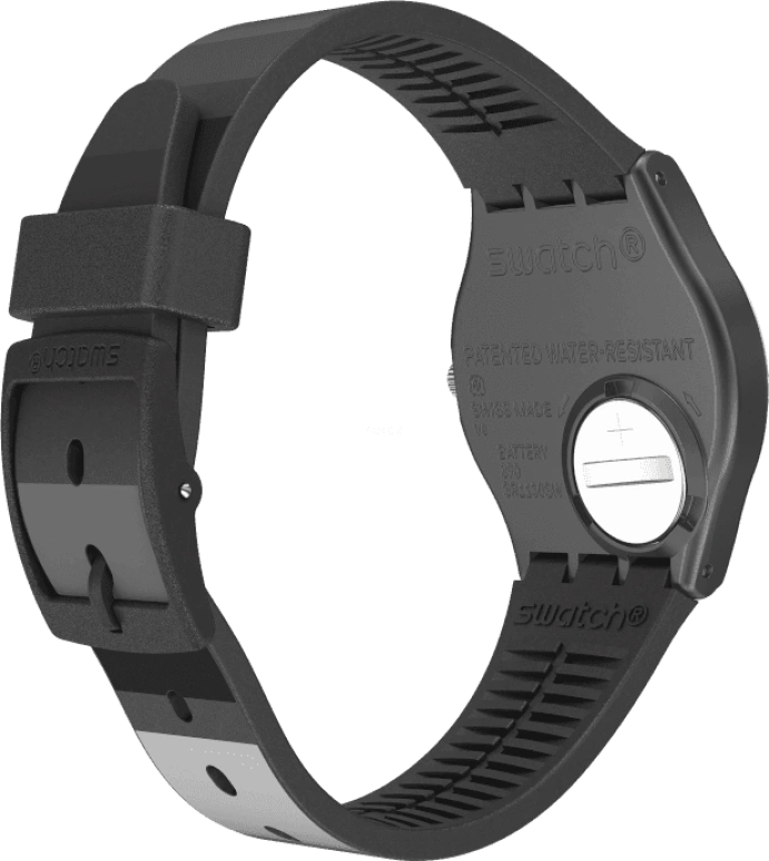 Swatch,Originals 34mm,34mm,Plastic,Black,Quartz,Round,GB430