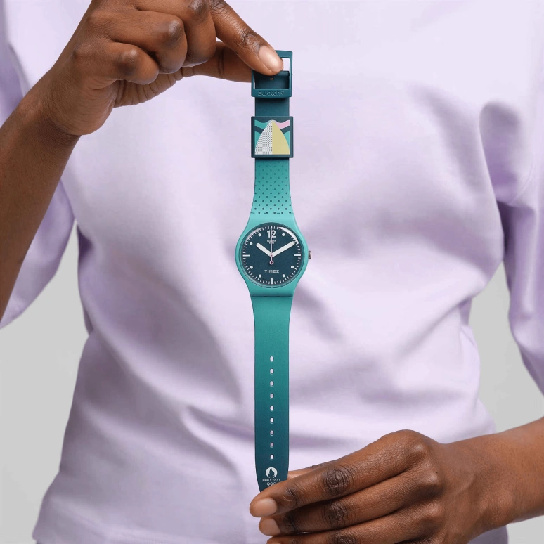 Swatch,Originals 41mm,41mm,Bio-sourced,Green,Quartz,Sapphire,Glass,Round,SO29G108