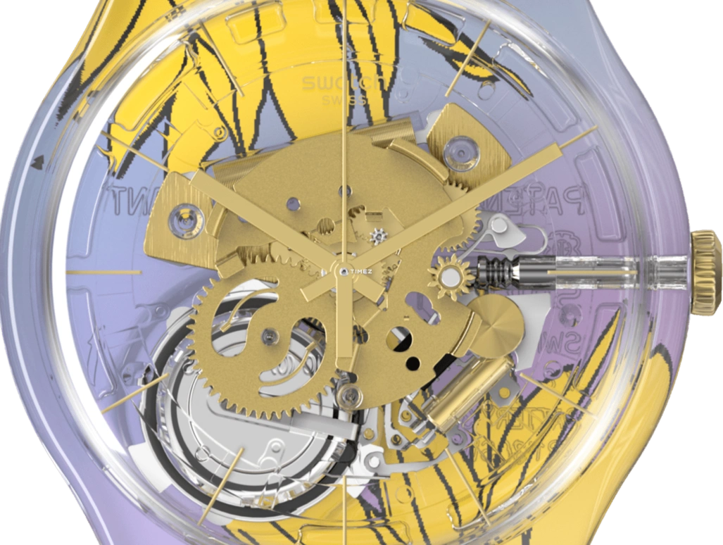Swatch,Other 41mm,41mm,Plastic,Multi-Color,Quartz,Sapphire,Crystal Glass,Round,SUOK147,SUOK147-028