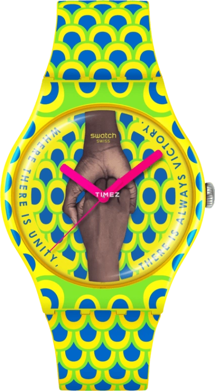 Swatch,Originals 41mm,41mm,Bio-sourced,Yellow,Blue,Quartz,Glass,Round,SO29Z148