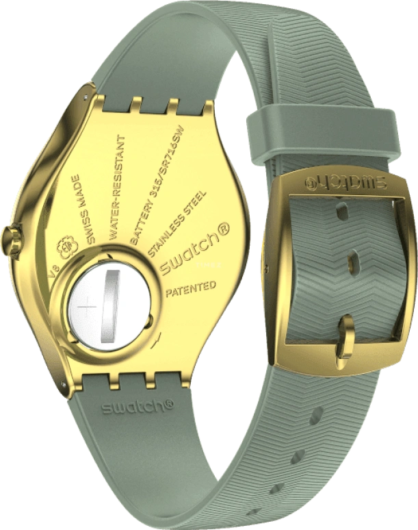 Swatch,SKIN 38mm,38mm,Gold,Closed,SYXG113