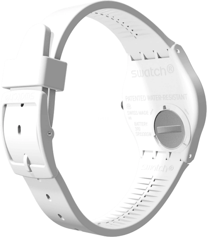 Swatch,Originals 34mm,34mm,Plastic,White,Quartz,Round,GW151O