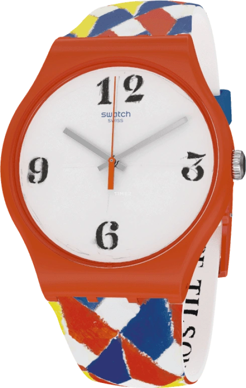 Swatch,Originals 41mm,41mm,Plastic,White,Sapphire,Crystal Glass,SUOZ312S