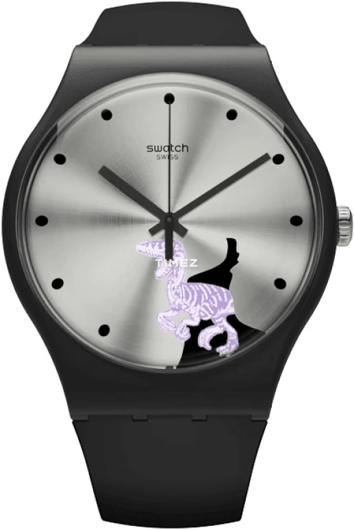 Swatch,Originals 41mm,41mm,Plastic,Grey,Quartz,Round,Black,SUOB139
