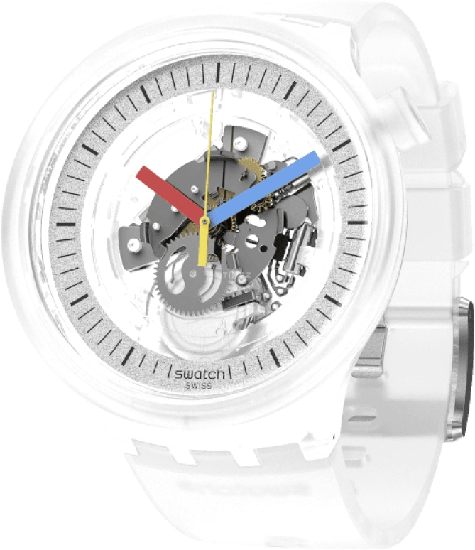 Swatch,CLEAR 47mm,47mm,Open,SB01K100
