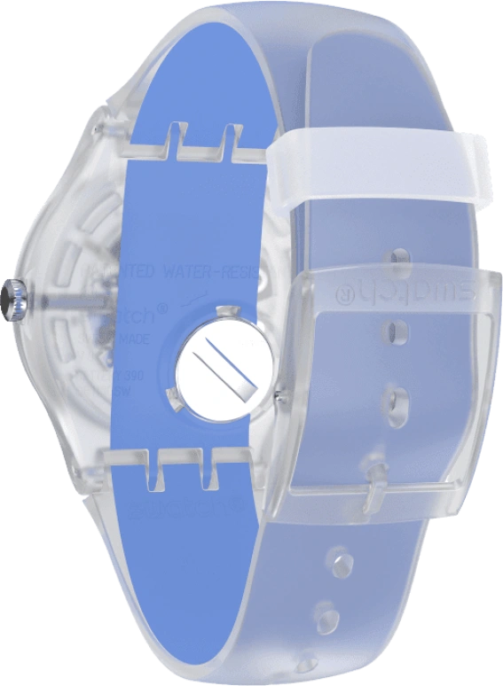 Swatch,Originals 41mm,41mm,Plastic,Skeleton,Quartz,Round,Transparent,SUOK156