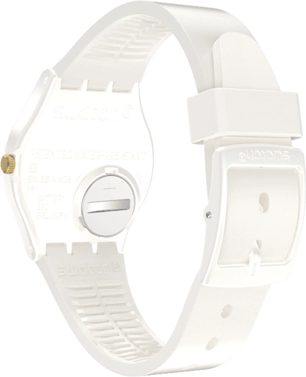 Swatch,Other 34mm,34mm,Plastic,White,Sapphire,Crystal Glass,GZ711