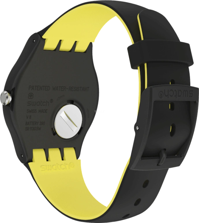 Swatch,Originals 41mm,41mm,Black,Sapphire,Crystal Glass,Open,SUOB184