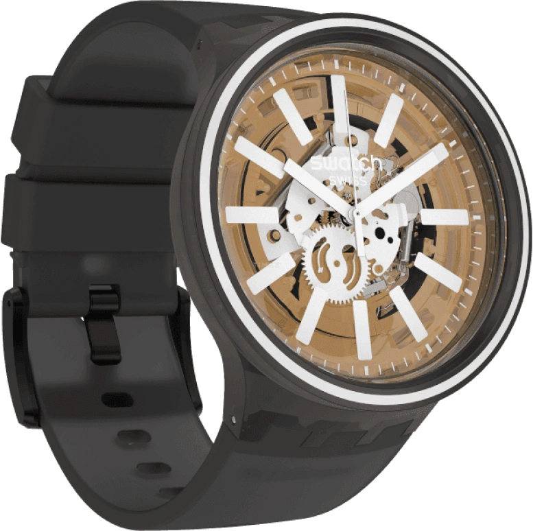 Swatch,THE BOLD 47mm,47mm,Plastic,Yellow,SO27B114