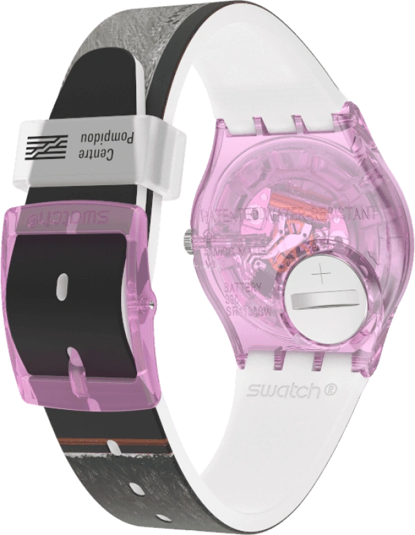 Swatch,Originals 34mm,34mm,Plastic,Multi-Color,Quartz,Sapphire,Crystal Glass,Round,GZ356