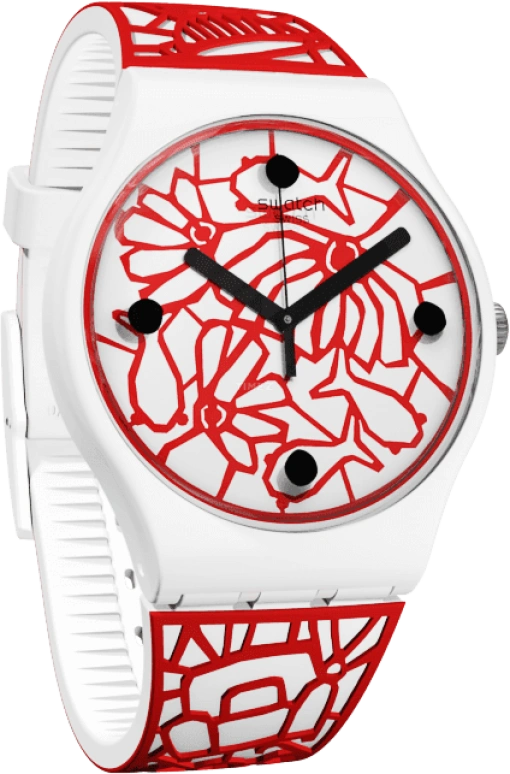 Swatch,Originals 41mm,41mm,Plastic,White,Closed,SUOZ259C