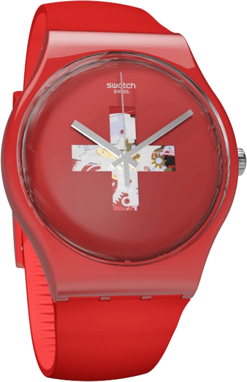 Swatch,Originals 41mm,41mm,Plastic,Red,SUOR106