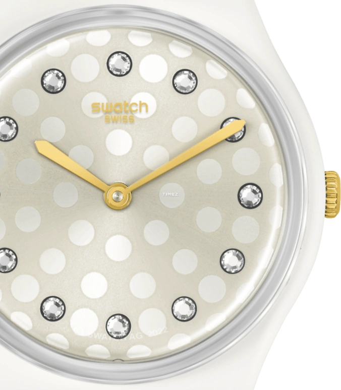 Swatch,Originals 34mm,34mm,Bioceramic,Silver White,Quartz,Sapphire,Crystal Glass,Round,SO31W109