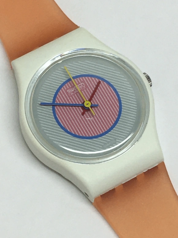 Swatch,Other 25mm,25mm,Plastic,Red,Blue,Quartz,Sapphire,Crystal Glass,Round,LW107