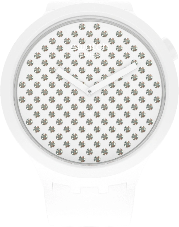 Swatch,THE BOLD 47mm,47mm,Plastic,White,SO27Z106