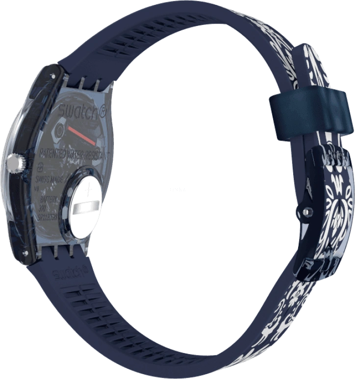 Swatch,Originals 34mm,34mm,Plastic,Blue,GN413