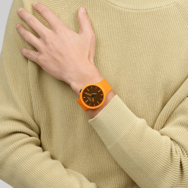 Swatch,Swatch Essentials 47mm,47mm,Bio-sourced,Brown,Quartz,Round,Orange,SB05O102
