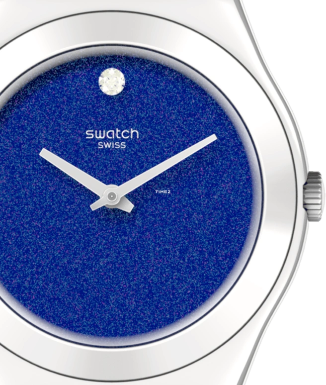Swatch,Other 33mm,33mm,Stainless Steel,Blue,Quartz,Sapphire,Crystal Glass,Round,YLS229GG