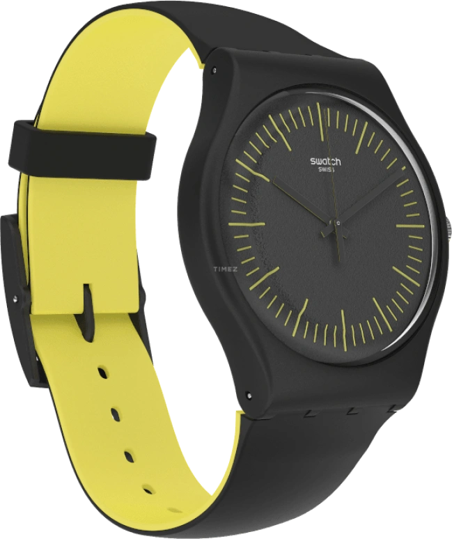 Swatch,Originals 41mm,41mm,Black,Sapphire,Crystal Glass,Open,SUOB184