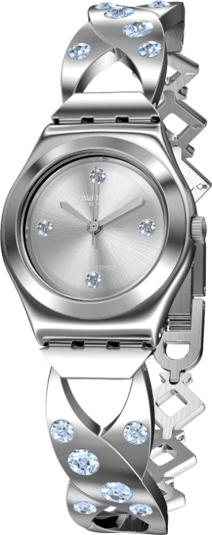 Swatch,IRONY 25mm,25mm,Stainless Steel,Silver White,YSS332G