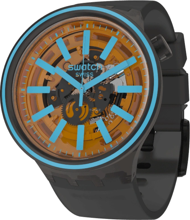 Swatch,THE BOLD 47mm,47mm,Plastic,Coffee,Brown,SO27B112