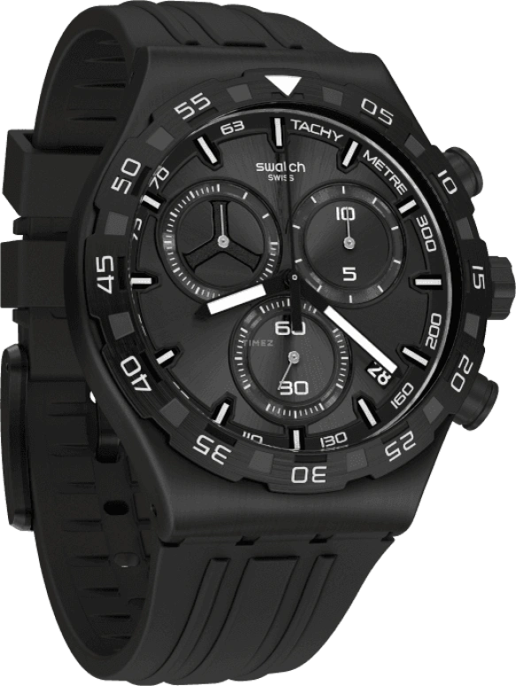 Swatch,IRONY 43x49mm,43x49mm,Black,YVB409