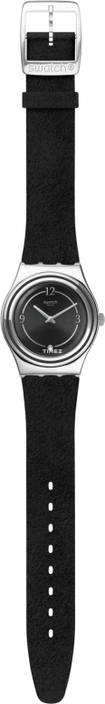 Swatch,IRONY 33mm,33mm,Stainless Steel,Black,Quartz,Sapphire,Crystal Glass,Tonneau,YLS214