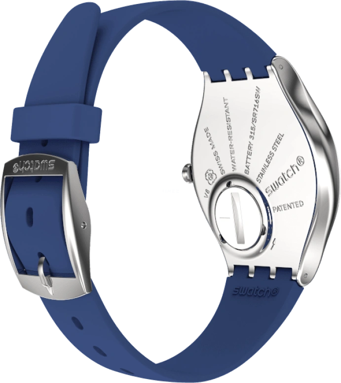 Swatch,SKIN 38mm,38mm,Blue,Sapphire,Crystal Glass,SYXS132