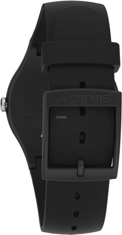 Swatch,Originals 41mm,41mm,Plastic,Black,Sapphire,Crystal Glass,Closed,SUOB732