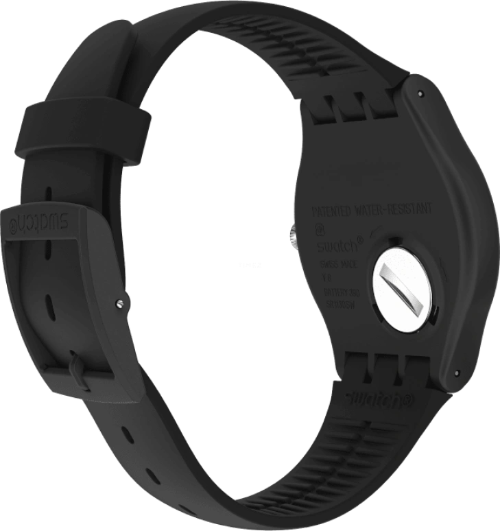 Swatch,Originals 41mm,41mm,Plastic,Black,Sapphire,Crystal Glass,Closed,SUOB732