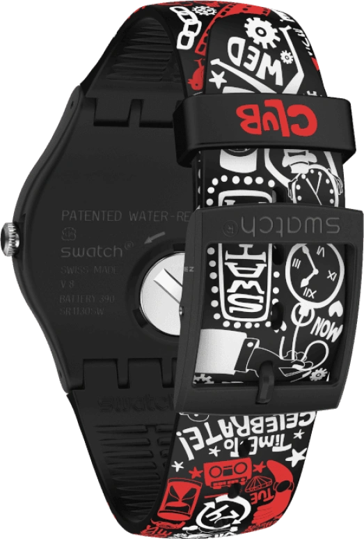 Swatch,Originals 41mm,41mm,Plastic,Black,SUOZ322