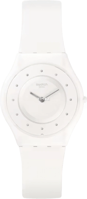 Swatch,SKIN 34mm,34mm,Plastic,White,Quartz,Tonneau,SFW110