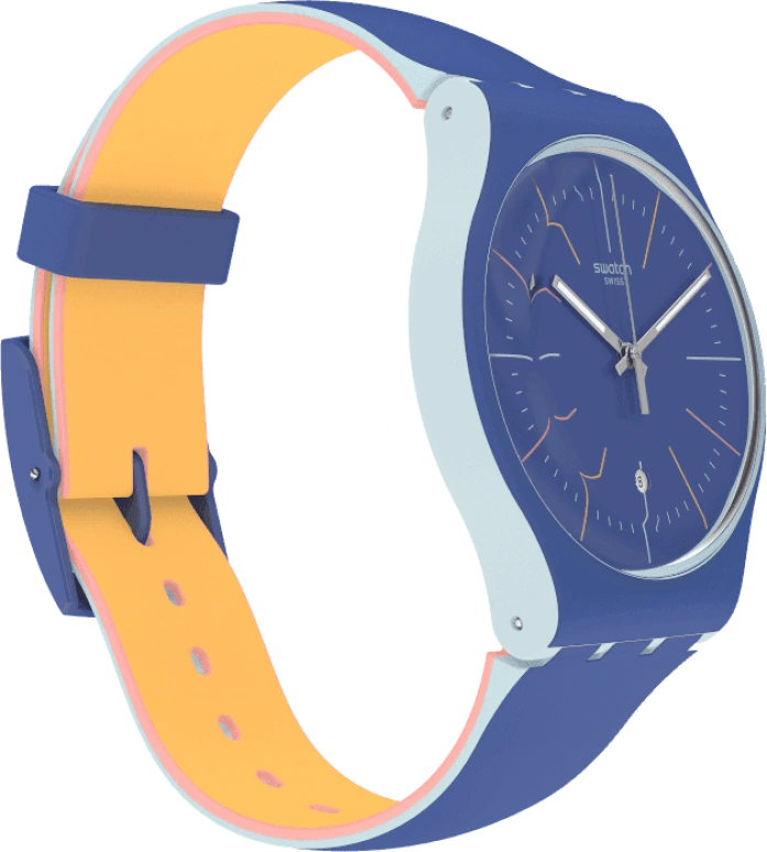 Swatch,Originals 41mm,41mm,Plastic,Blue,SUOS403