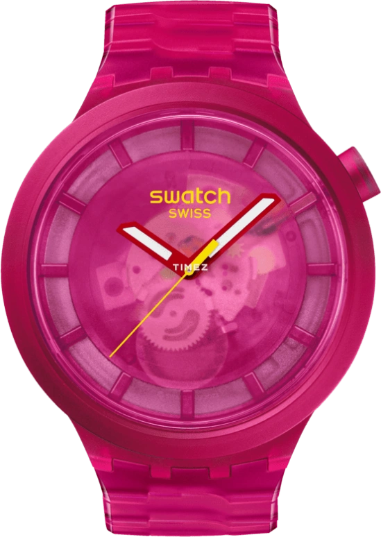 Swatch,THE BOLD 47mm,47mm,Bio-sourced,Purple,Quartz,Sapphire,Crystal Glass,SB05P102