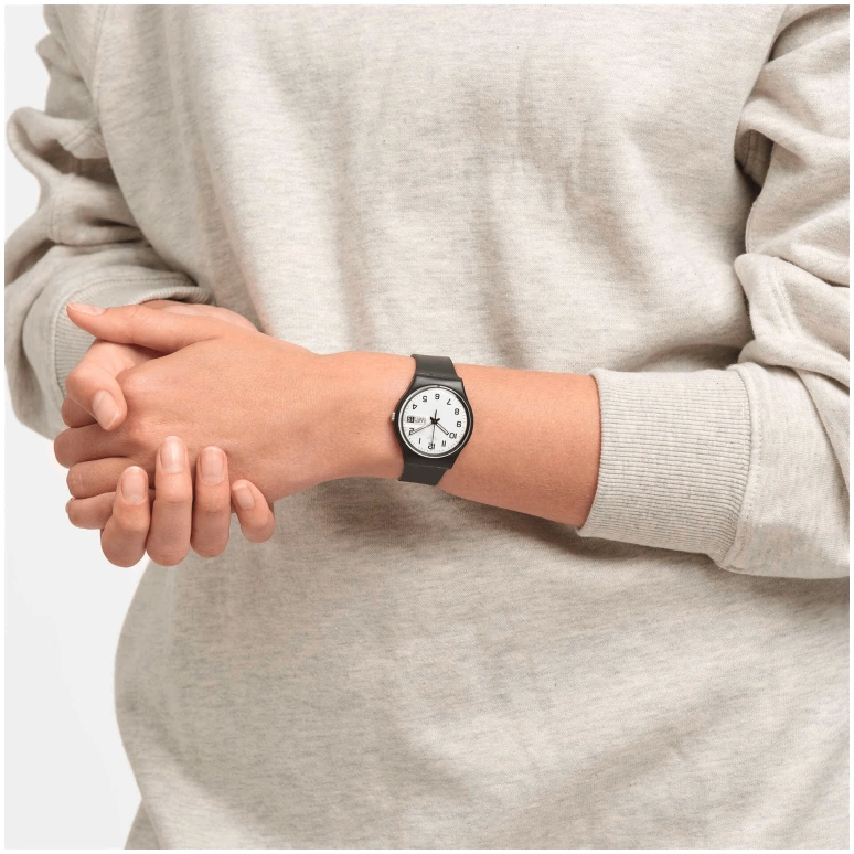 Swatch,Originals 34mm,34mm,Plastic,White,Quartz,Date,Day,GB743