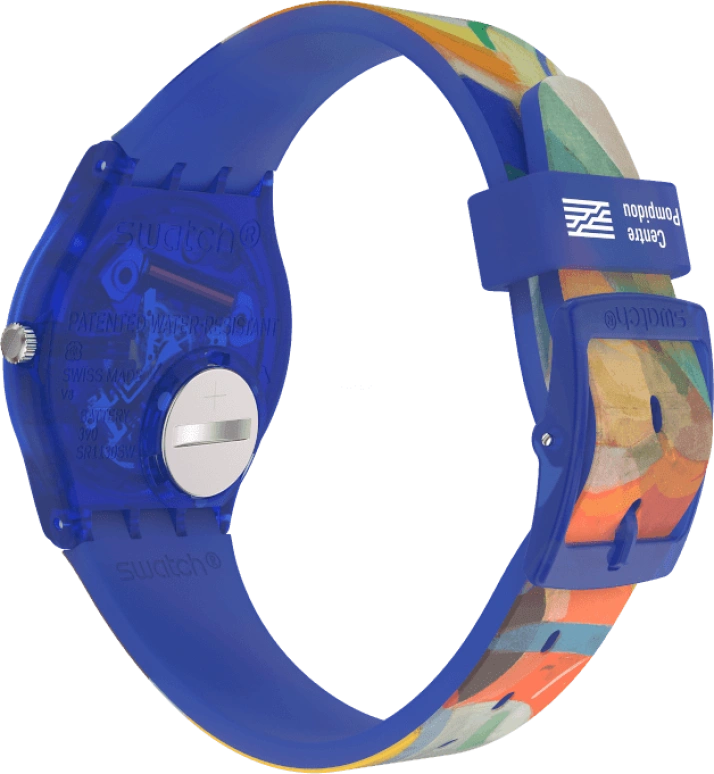 Swatch,Originals 34mm,34mm,Plastic,Multi-Color,Quartz,Sapphire,Crystal Glass,Round,GZ712