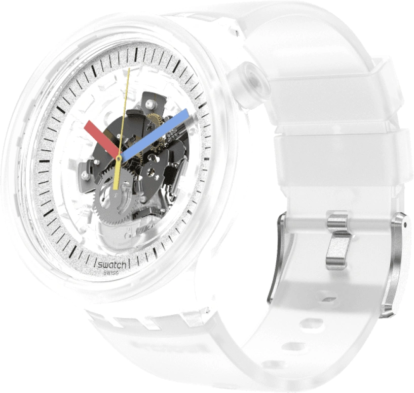 Swatch,CLEAR 47mm,47mm,Open,SB01K100