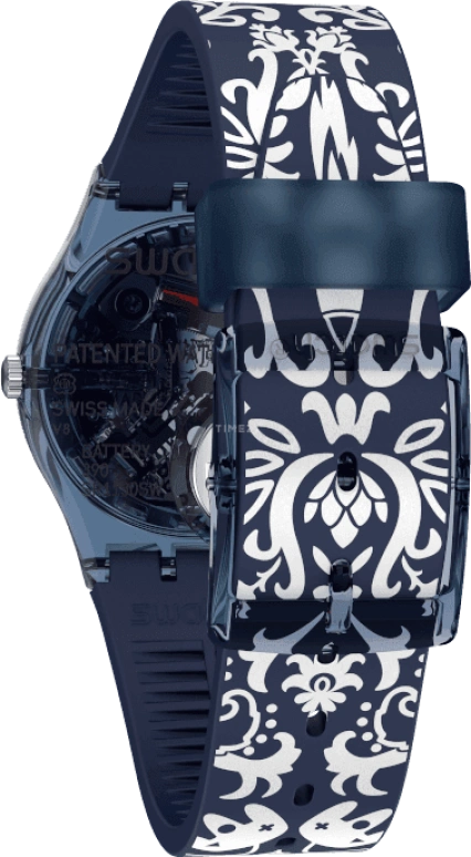 Swatch,Originals 34mm,34mm,Plastic,Blue,GN413