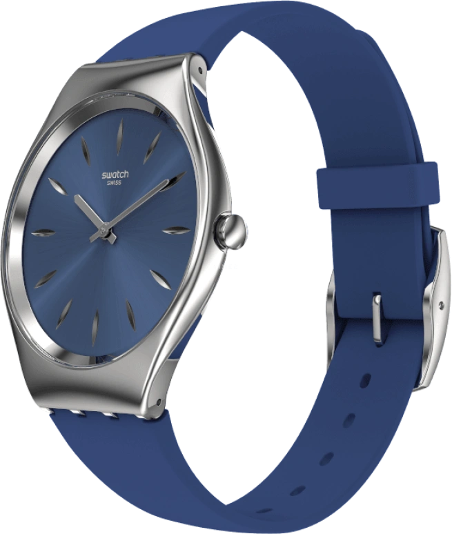 Swatch,SKIN 38mm,38mm,Blue,Sapphire,Crystal Glass,SYXS132