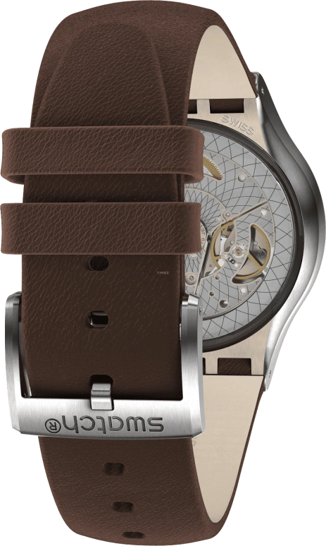Swatch,IRONY 42mm,42mm,Stainless Steel,Blue,Open,SY23S410