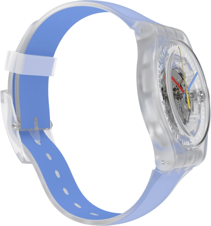 Swatch,Originals 41mm,41mm,Plastic,Skeleton,Quartz,Round,Transparent,SUOK156