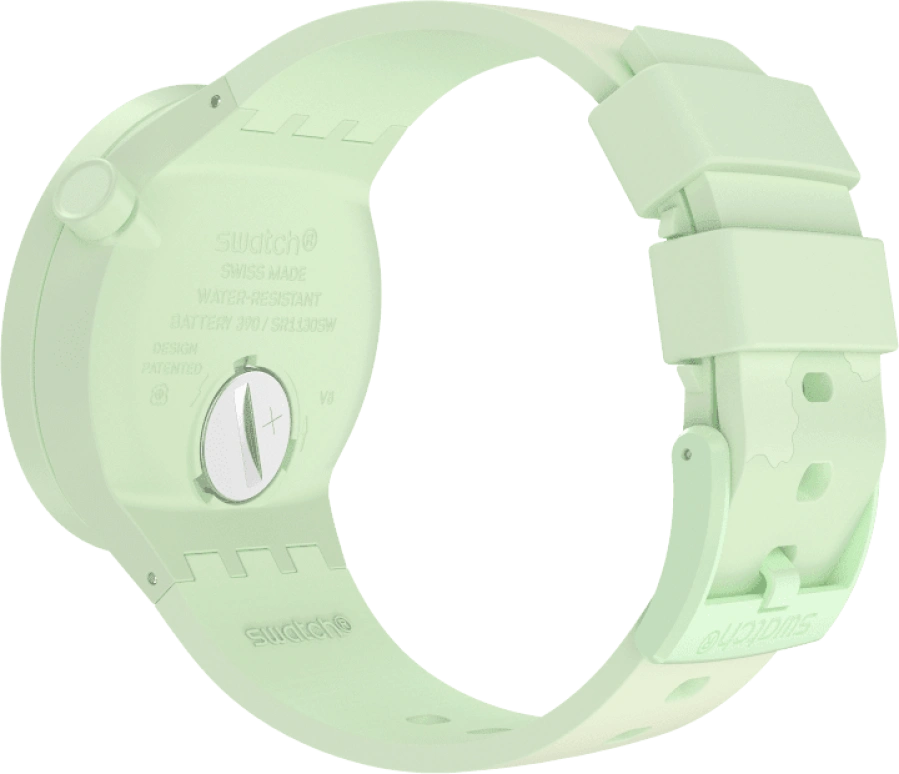 Swatch,THE BOLD 47mm,47mm,Bioceramic,Ceramic,Green,Quartz,Sapphire,Crystal Glass,Round,SB03G100